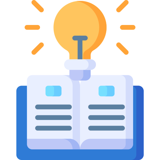 A lightbulb above a book